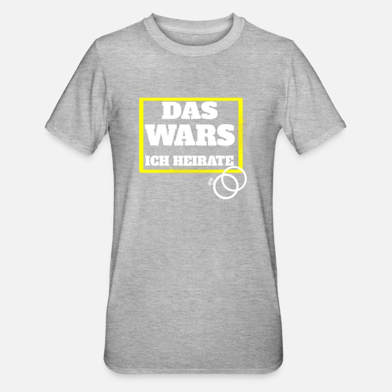 Das Wars - Unisex Polycotton T-Shirt - Grau meliert