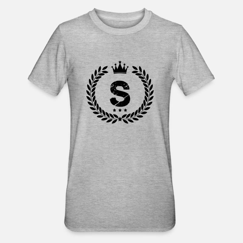 wappen s - Unisex Polycotton T-Shirt - Grau meliert