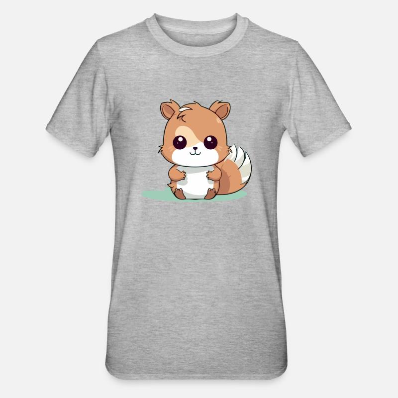 Loo l'écureuil - T-shirt polycoton Unisexe - gris chiné