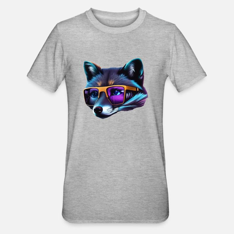Cool fox - Unisex Polycotton T-Shirt - heather grey