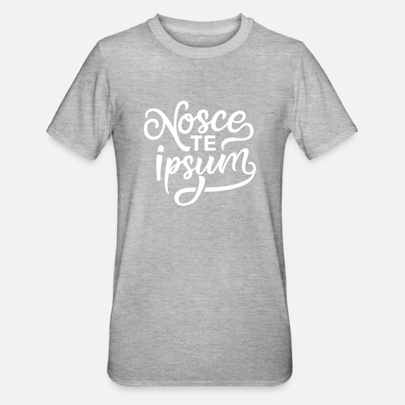 Nosce te ipsum - T-shirt polycoton Unisexe - gris chiné
