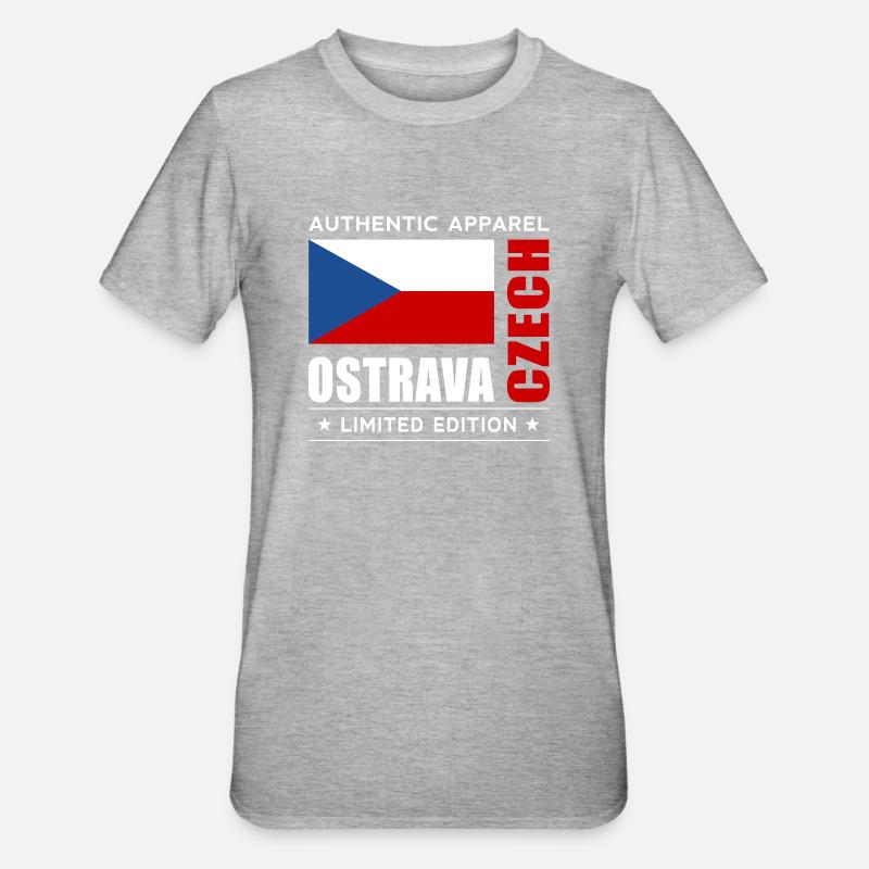 Ostrava - T-shirt polycoton Unisexe - gris chiné