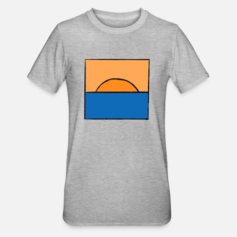 Coucher de soleil - T-shirt polycoton Unisexe - gris chiné