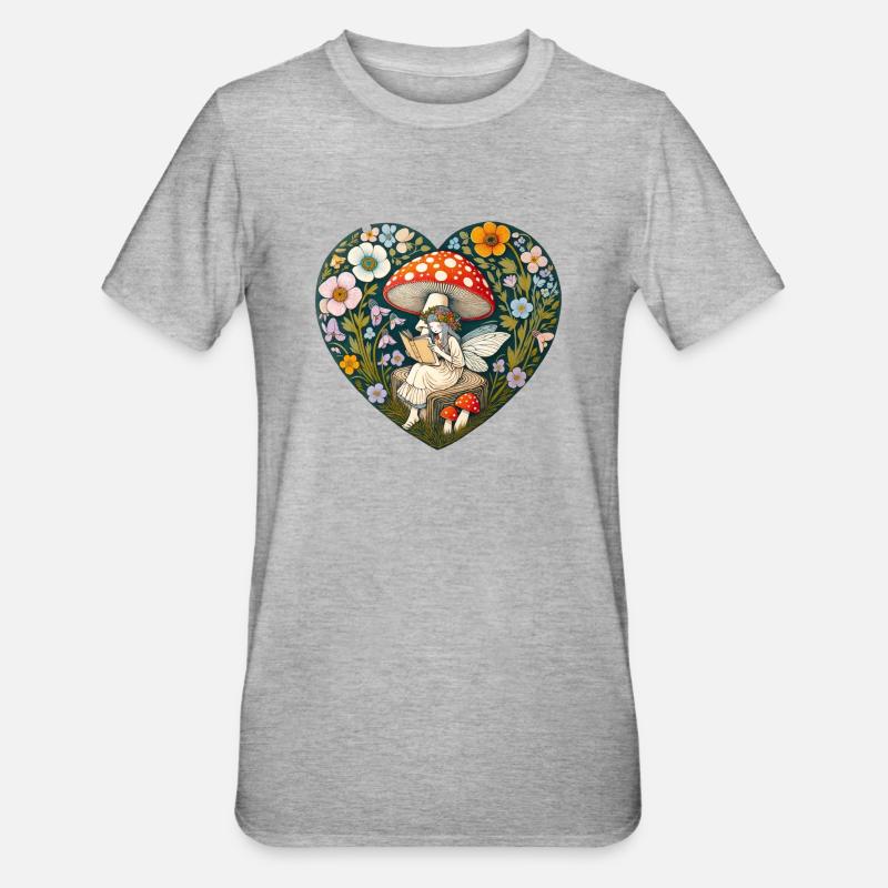Fée de la lecture - T-shirt polycoton Unisexe - gris chiné