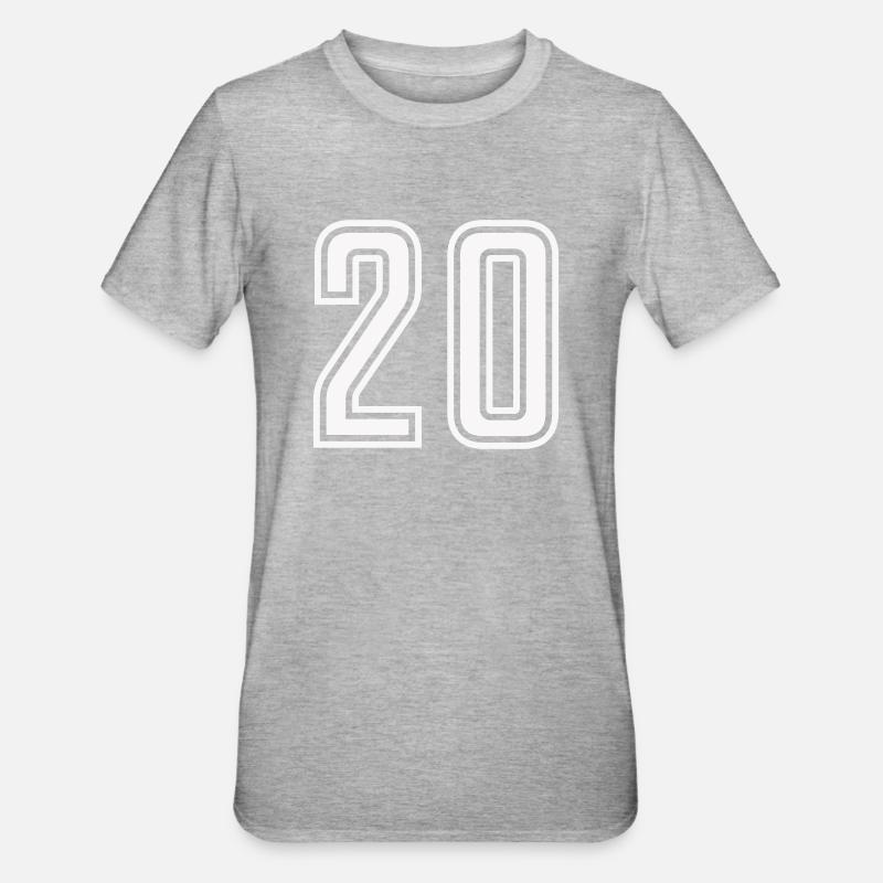 20 - T-shirt polycoton Unisexe - gris chiné