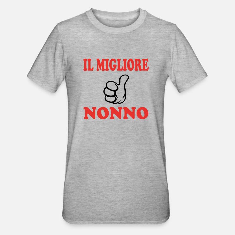 IL MIGLIORE NONNO - T-shirt polycoton Unisexe - gris chiné