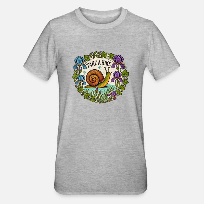 Machen Sie eine Wanderung - Unisex Polycotton T-Shirt - Grau meliert