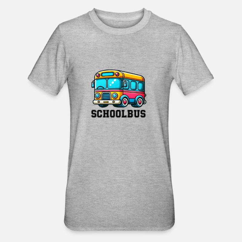 Bande dessinée de bus - T-shirt polycoton Unisexe - gris chiné