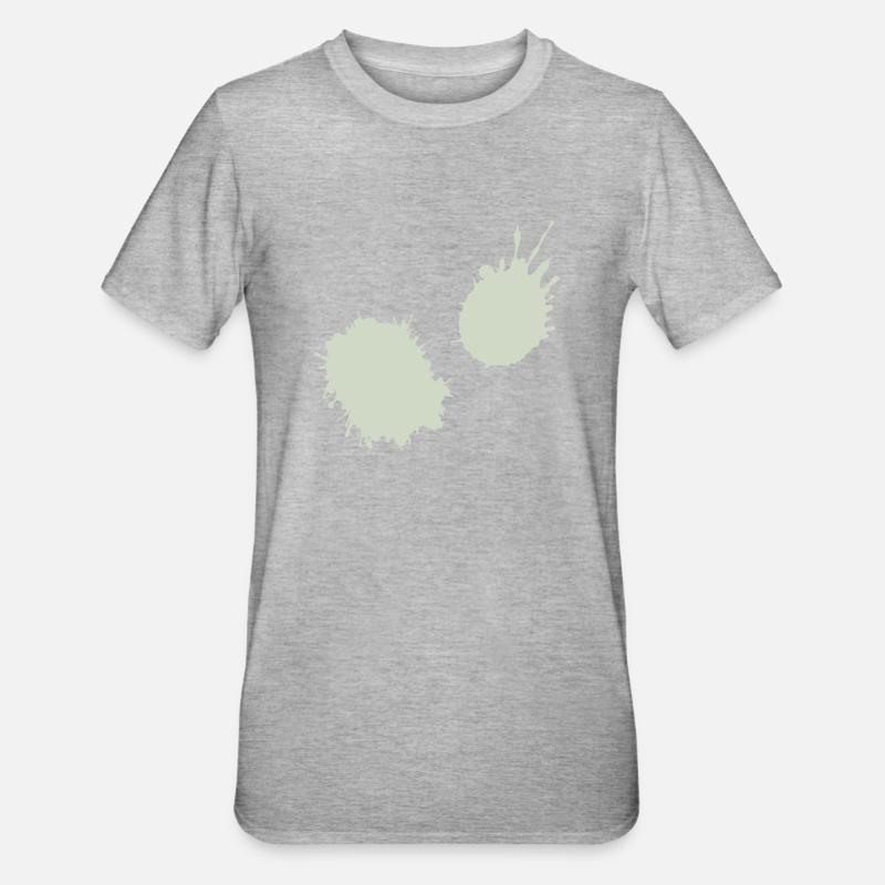 splatter farbklecks - Unisex Polycotton T-Shirt - Grau meliert