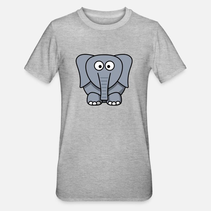 Elephant Elephant Cirque - T-shirt polycoton Unisexe - gris chiné