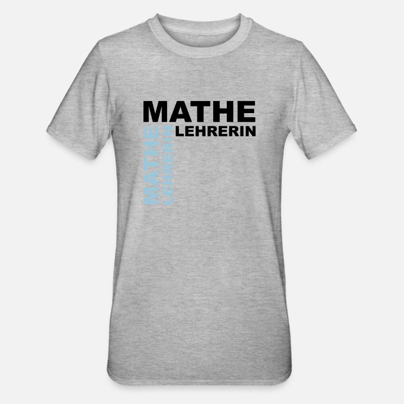 Professeur de mathématiques - V2 - T-shirt polycoton Unisexe - gris chiné