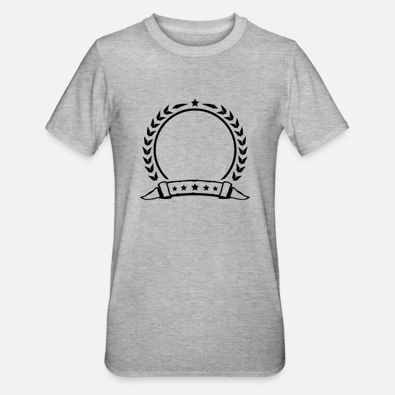 shield_empty_lu1 - Unisex Polycotton T-Shirt - Grau meliert