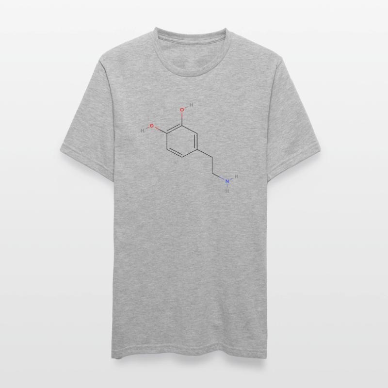 Dopamine Molecule - Colored Structural Formula Unisex Polycotton T-Shirt