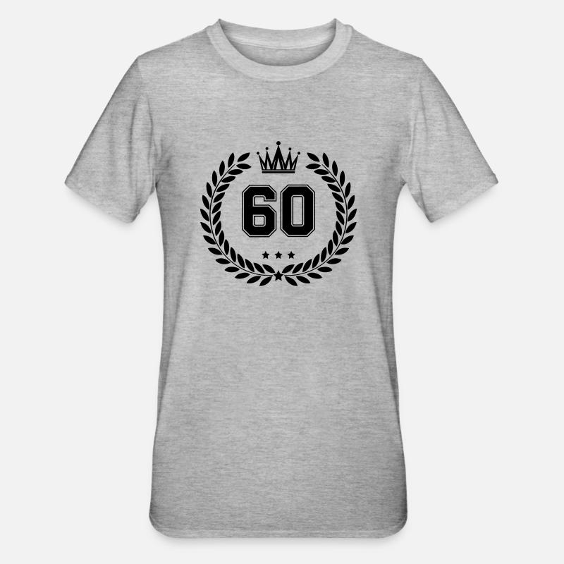 wappen 60 - Unisex Polycotton T-Shirt - Grau meliert
