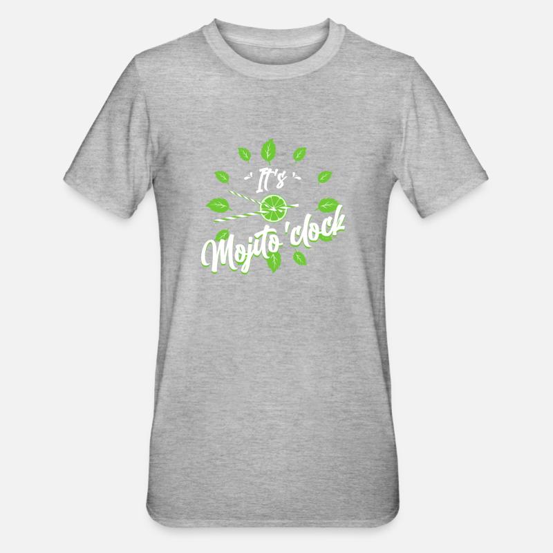 L'heure du mojito - T-shirt polycoton Unisexe - gris chiné