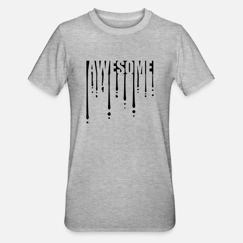 Drops Awesome Graffiti - Unisex Polycotton T-Shirt - heather grey