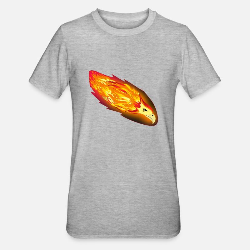 FIRE EAGLE - Unisex Polycotton T-Shirt - heather grey