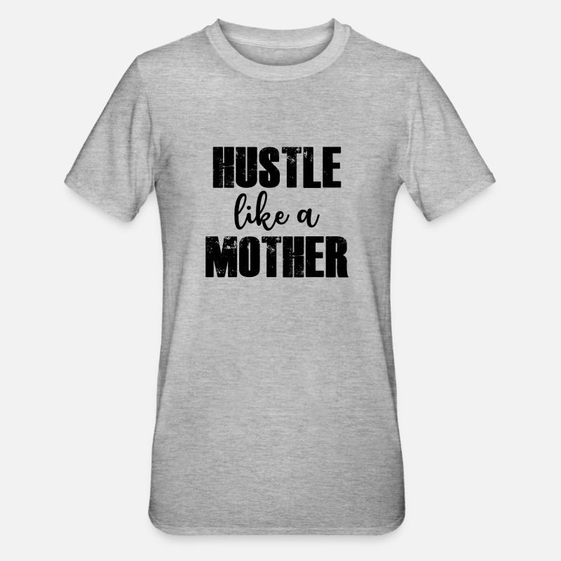 BOUSCULEZ COMME UNE MÈRE - T-shirt polycoton Unisexe - gris chiné