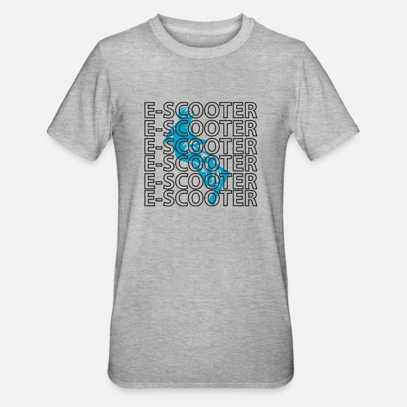 E-Scooter E-Roller Scooter - Unisex Polycotton T-Shirt - Grau meliert