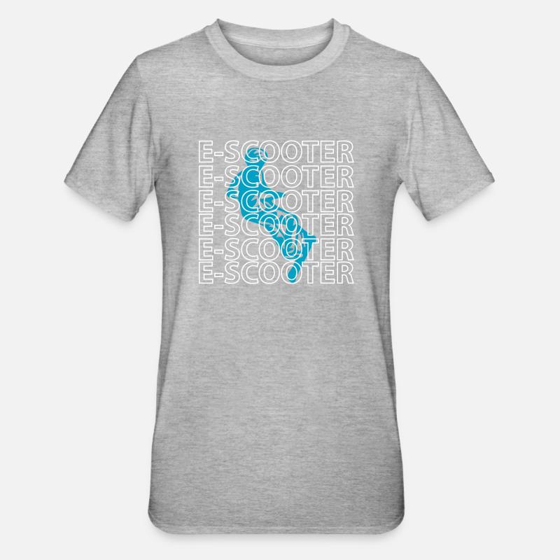 E-Scooter E-Roller Scooter - Unisex Polycotton T-Shirt - Grau meliert