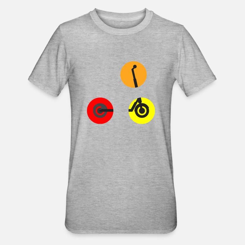 E-Scooter Roller - Unisex Polycotton T-Shirt - Grau meliert