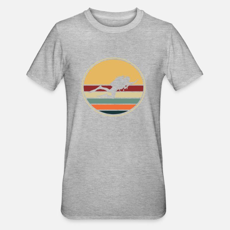 Plongée Rétro Diver - T-shirt polycoton Unisexe - gris chiné