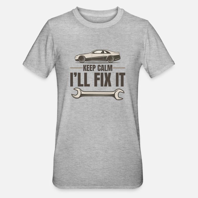 KEEP CALM I'LL FIX IT - Unisex Polycotton T-Shirt - heather grey