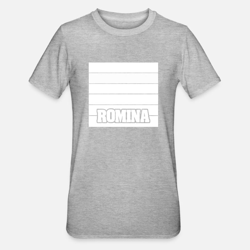Mädchenname Romina - Unisex Polycotton T-Shirt - Grau meliert