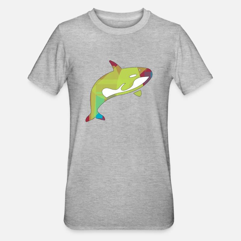 Orca - Unisex Polycotton T-Shirt - Grau meliert