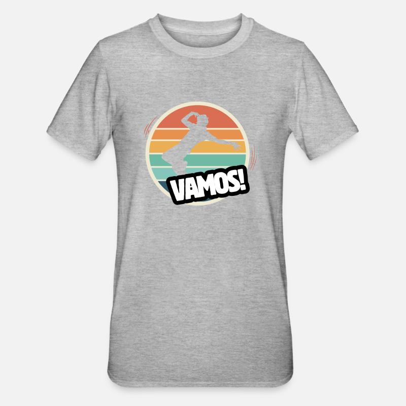 Vamos breakdance rétro - T-shirt polycoton Unisexe - gris chiné