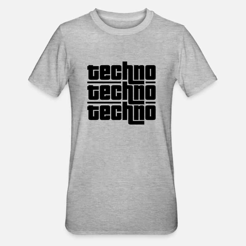 Techno Techno Techno - T-shirt polycoton Unisexe - gris chiné