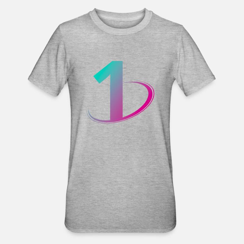 Numéro 1 multicolore - T-shirt polycoton Unisexe - gris chiné
