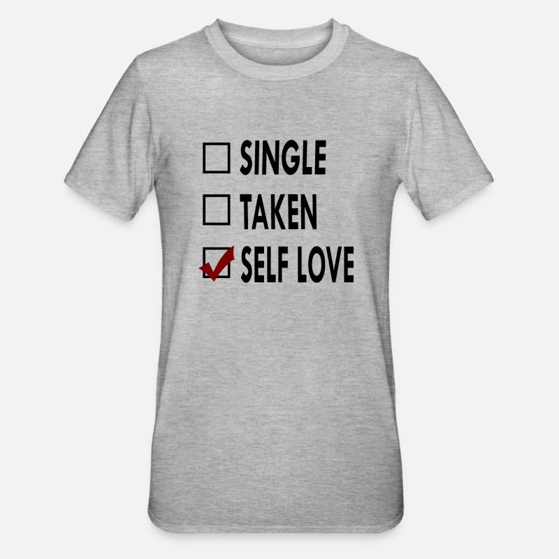 SINGLE noir blanc SELF - T-shirt polycoton Unisexe - gris chiné