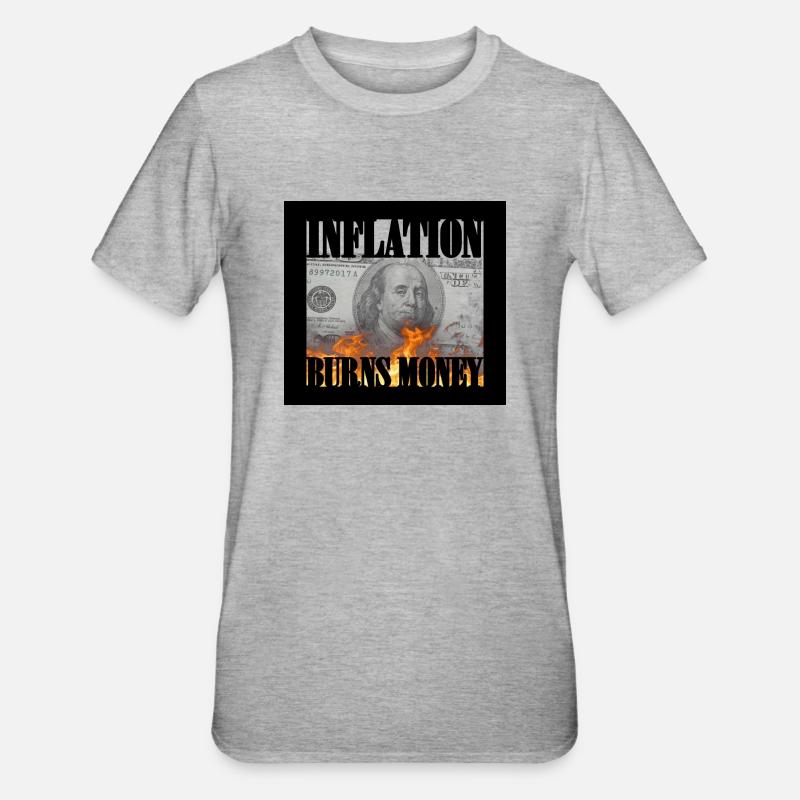 Tshirt design d’argent gonflé - T-shirt polycoton Unisexe - gris chiné