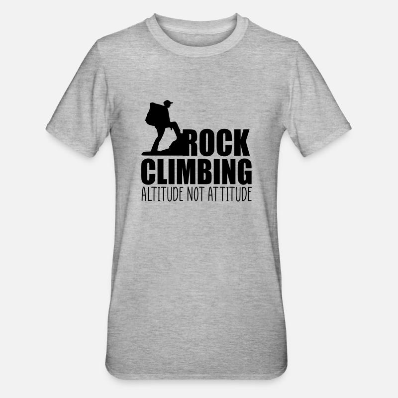 Citation d’altitude et non d’attitude - T-shirt polycoton Unisexe - gris chiné