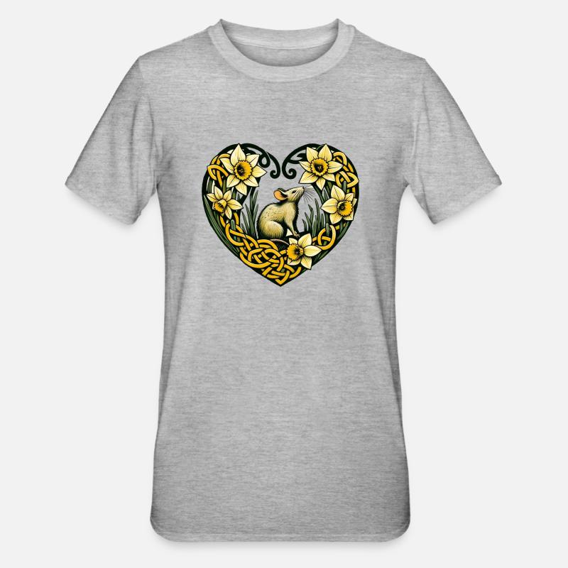 Rodent Love - Unisex Polycotton T-Shirt - heather grey