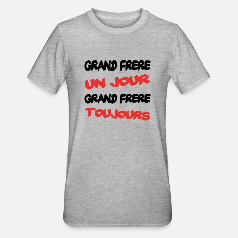GROßER BRUDER - Unisex Polycotton T-Shirt - Grau meliert