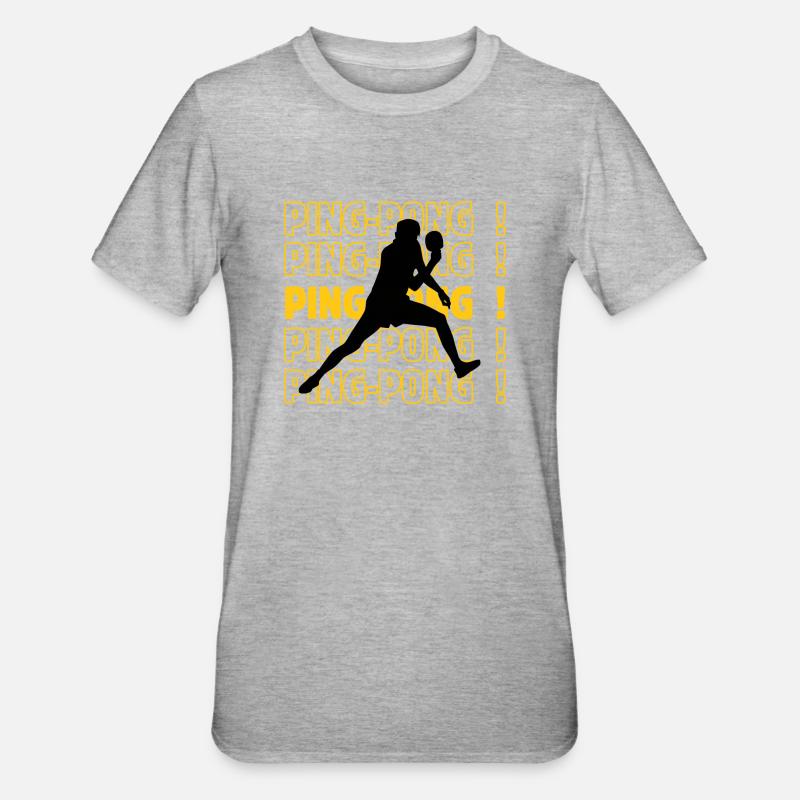 ping-pong ping ping ping-pong - T-shirt polycoton Unisexe - gris chiné