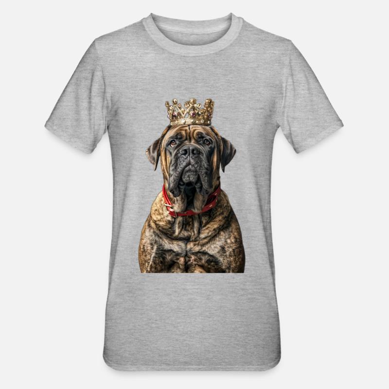 Dogue anglais - T-shirt polycoton Unisexe - gris chiné
