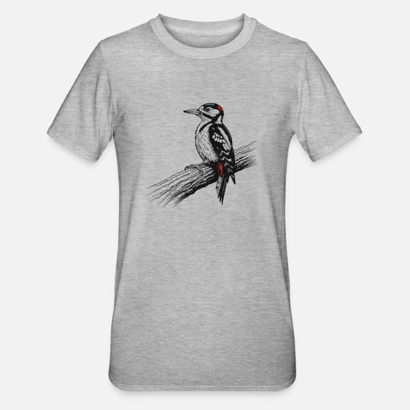 Pic épeiche - T-shirt polycoton Unisexe - gris chiné