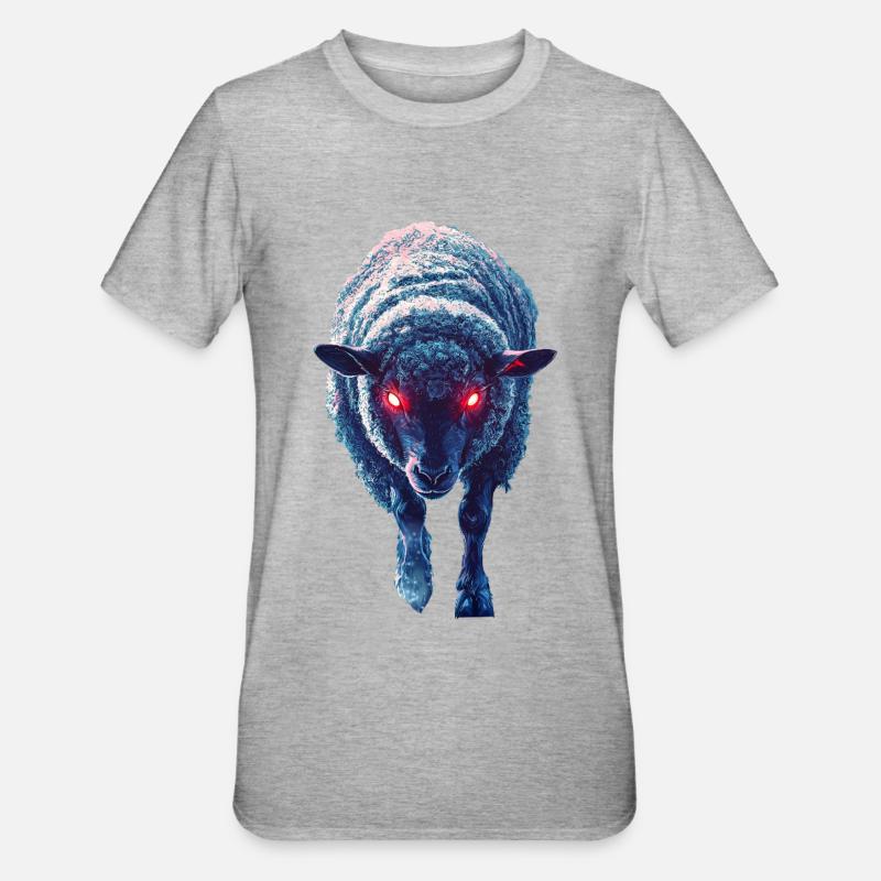 Schaf - Unisex Polycotton T-Shirt - Grau meliert