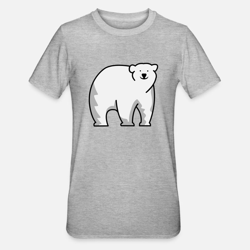 Eisbär - Unisex Polycotton T-Shirt - Grau meliert