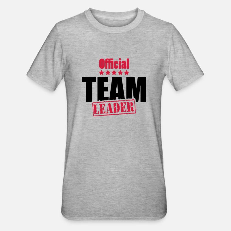team_leader - Unisex Polycotton T-Shirt - Grau meliert