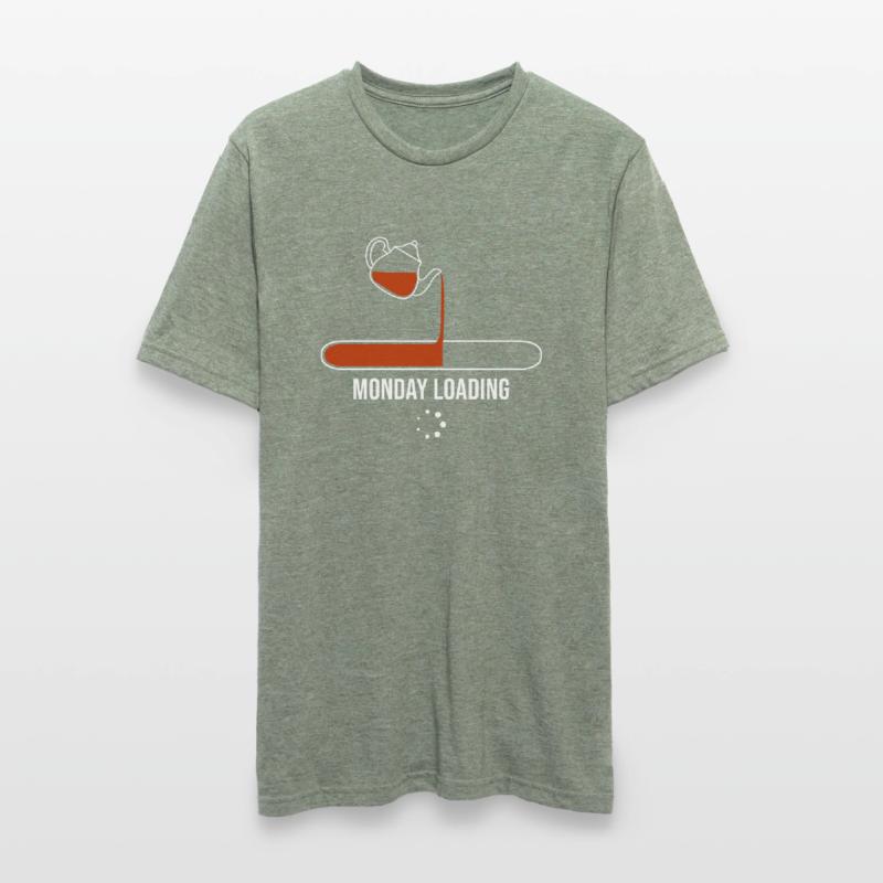 Monday Loading Tea Drinking Tea Drinker Tea Brewin Unisex Polycotton T-Shirt