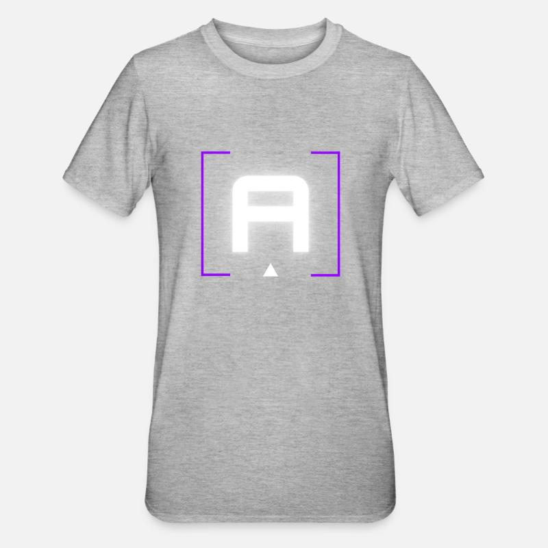 Buchstabe "A" - Unisex Polycotton T-Shirt - Grau meliert