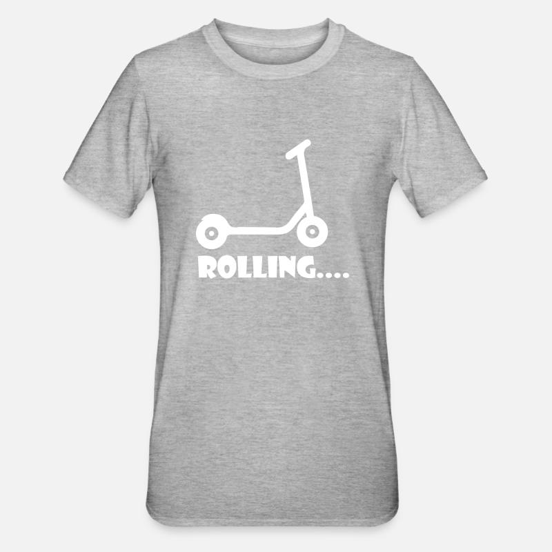 E-Scooter Roller Scooter - T-shirt polycoton Unisexe - gris chiné