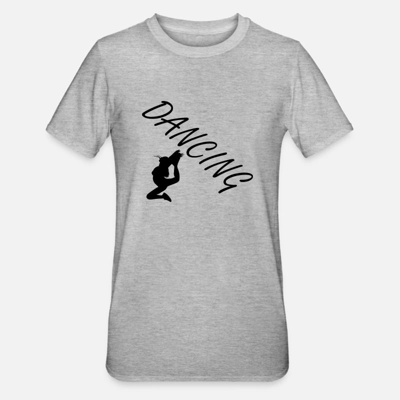 Dancing Dance Music - Unisex Polycotton T-Shirt - Grau meliert