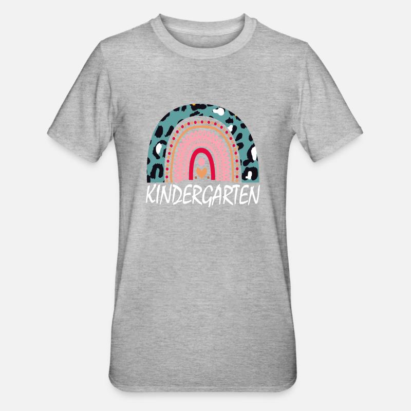 Boho Kindergarten Squad Gift - Unisex Polycotton T-Shirt - heather grey