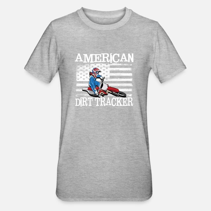 American Dirt Tracker - Unisex Polycotton T-Shirt - Grau meliert