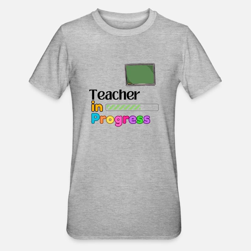 Teacher In progress Perfect Gift - Unisex Polycotton T-Shirt - heather grey